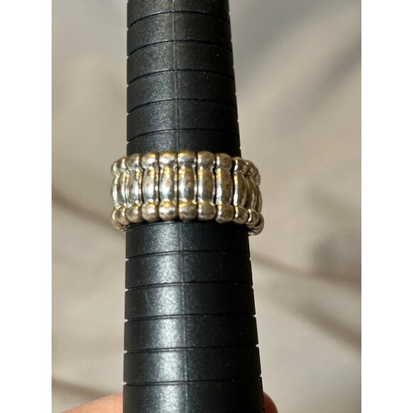 Football Silver Tone and Rhinestone Adjustable Ring - Picture 3 of 3